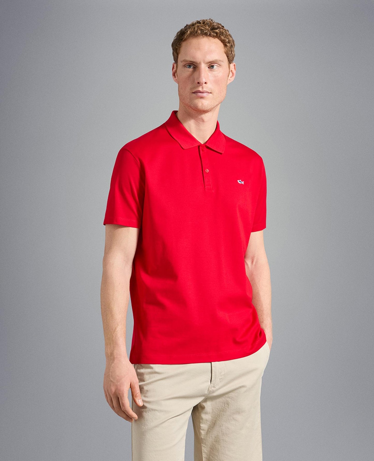 C0P1013 - Pique polo korte mouw met shark logo borduur