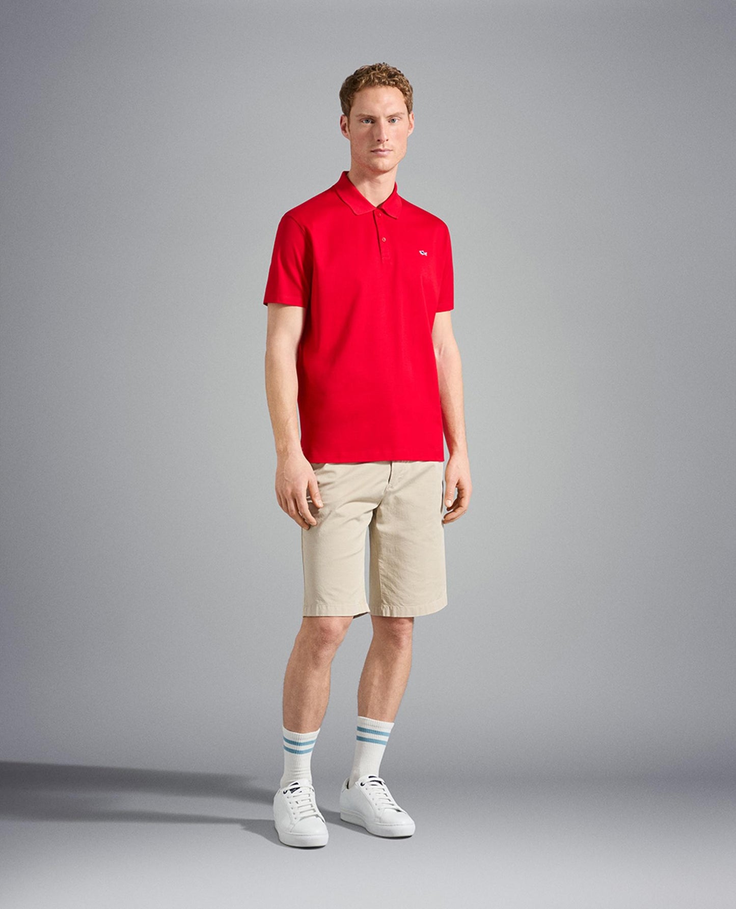 C0P1013 - Pique polo korte mouw met shark logo borduur