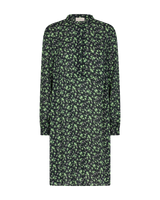 202182 - Adney - korte jurk met bloem-blad dessin
