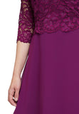 0272 4825 - Zwierige jurk met kanten v-hals top 104 cm