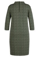 51-224460 - Stevige jersey jurk met repeterend patroon