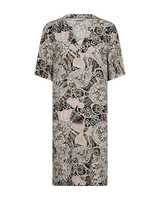 203484 - Suralda viscose print jurk met korte mouw
