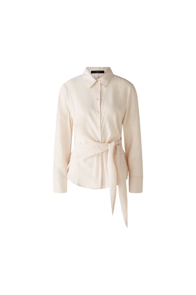 86778 - Uni blouse met knoopdetail