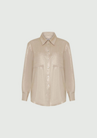 Calabra - Linnen blouse met metallic coating