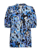 203772 - Lexey blouse met vlekdessin en korte pofmouw
