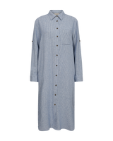 204307 - Lava doorknoop streep jurk met lamge mouw