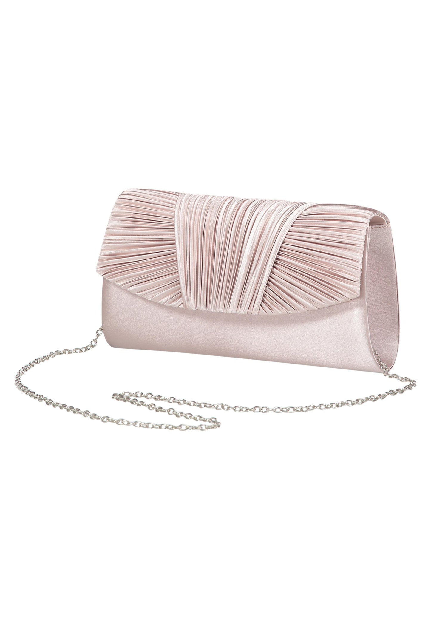 2160 4111 - Satijnen clutch met plooitjes