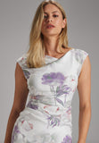 5AG146 - Scuba jurk met bloemdessin