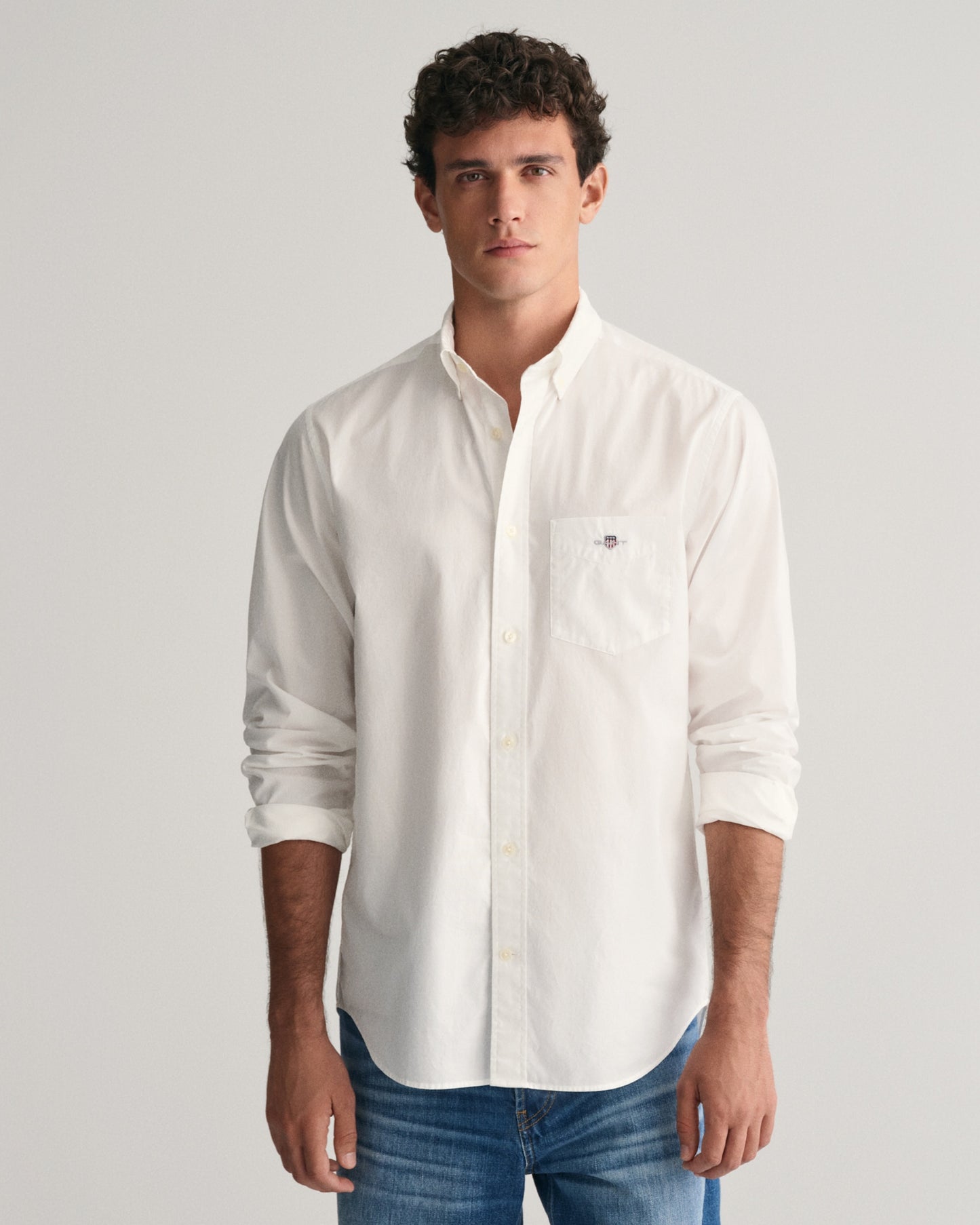 3000100 - poplin shirt in een regualr fit