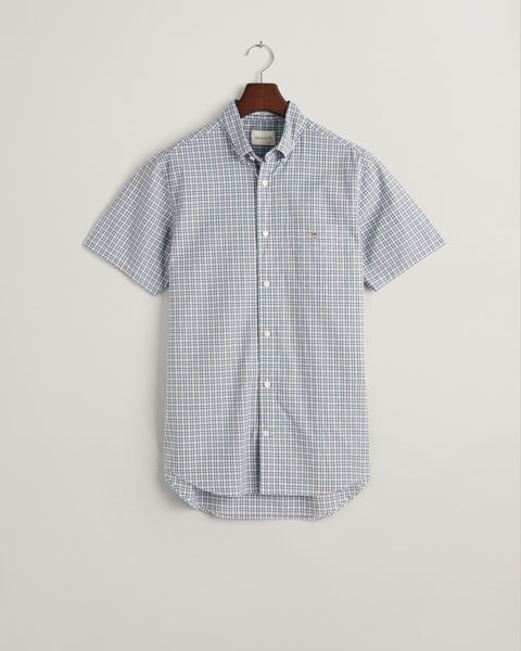 3240041 - korte mouw polon shirt in een mini ruit