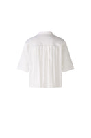 87617 Uni - Cropped blouse met korte mouw