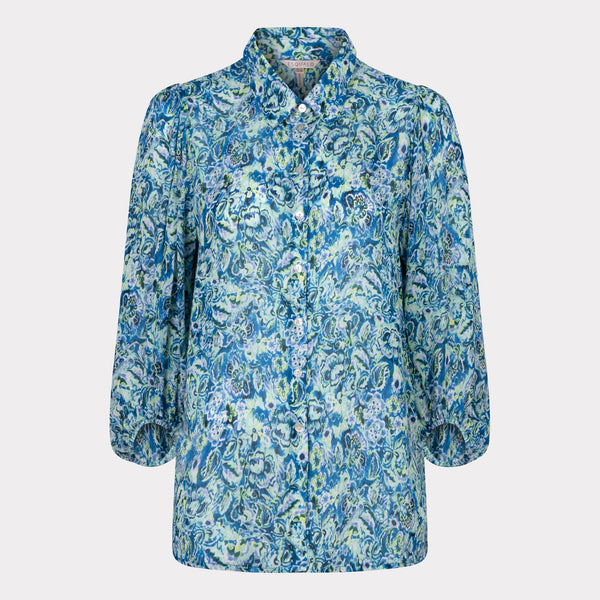 SP24.15005 - Doorknoop blouse met bloem dessin
