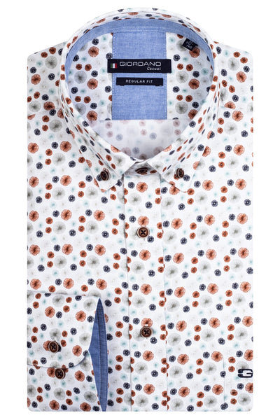 417021 - Ivy, shirt met button down in een mini print