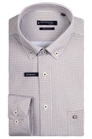 417006 - Ivy, shirt met button down in een mini print