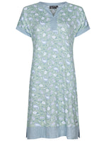 15241-308-1 - Viscose paisley nachthemd aangeknipte mouw
