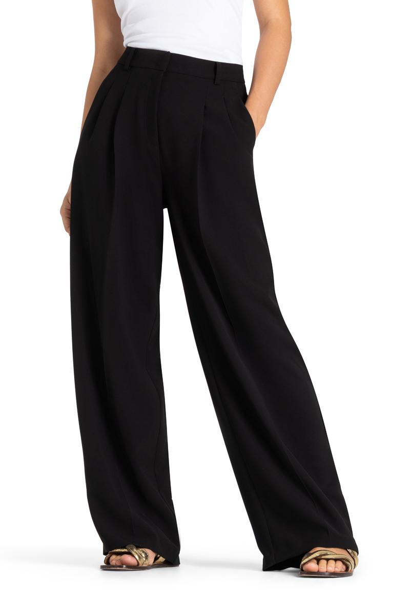 6052 0263-00 L32 - Anny wideleg pantalon met dubbele bandplooi