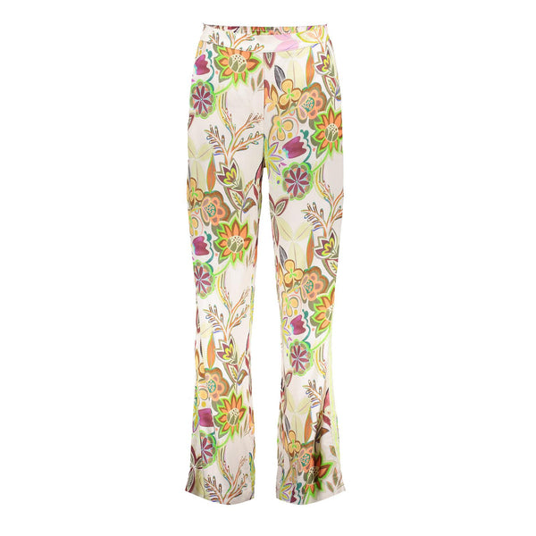 41213-20 - Pantalon met bloem-blad dessin