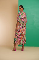 47201-20 - Lange jurk kleurrijk dessin