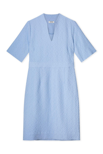 Sarina-s24 - dress short sleeve jacquard