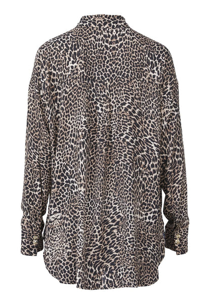 16858 - 765-9 Oversized blouse met leopard dessin