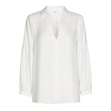 14281-01 - HATICA uni blouse met uitgewerkte mouw