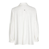 14281-01 - HATICA uni blouse met uitgewerkte mouw
