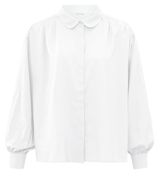 01-201077-404 - Doorknoop blouse met koorddetail