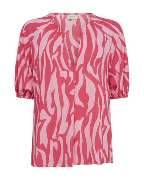 204206 - Adney blousetop met tweekleurig dessin