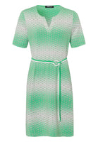 603511 - Jersey jurk korte mouw met structuur en kleur