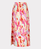 HS24.15201 - Lange rok met split en kleurrijk dessin