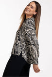 09591 - Grace paisley blouse top met lange mouw