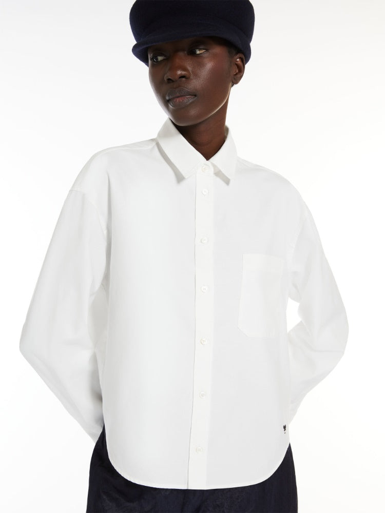 Jock - Verkorte boxy oxford blouse