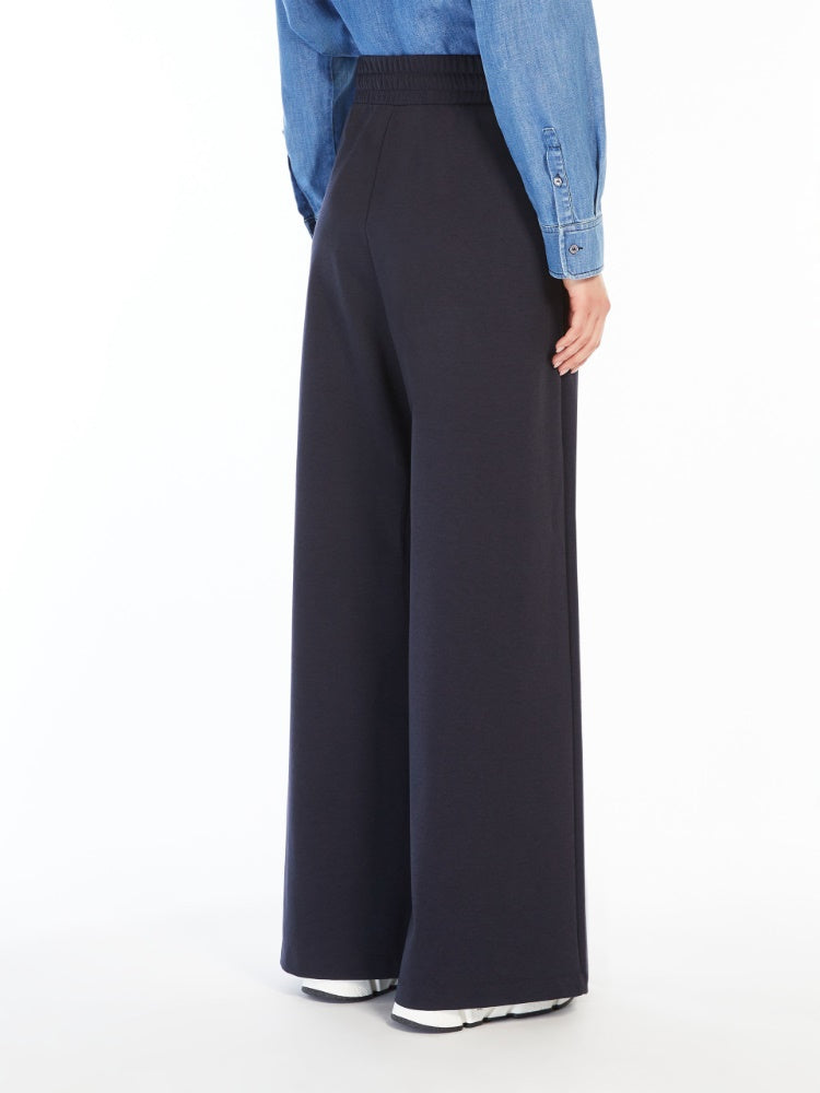 Romagna - Punto milano wideleg pantalon met bandplooi