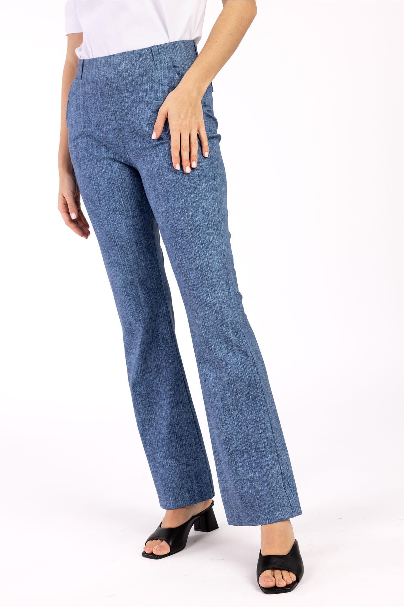 09753 - Flair jeans trousers travel met dessin