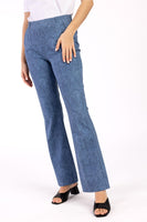 09753 - Flair jeans trousers travel met dessin