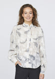 17072 - Visra blousetop met veertjes dessin