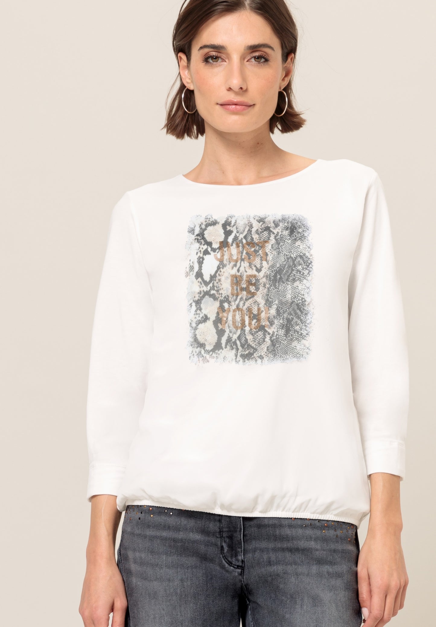 46012 - T-shirt met geplaatst dessin