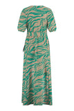 09987 - Kristie tiger dress lange jurk met dessin