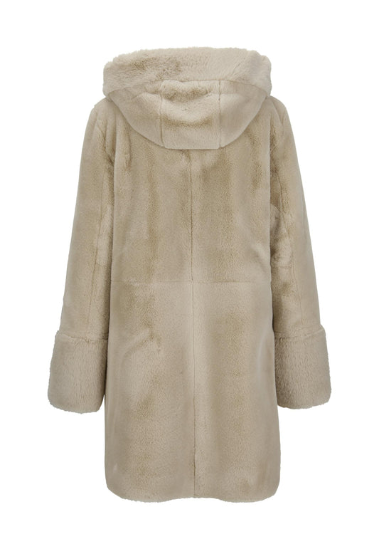 43084631400 - MSMaggy resersible lammylook coat met capuchon