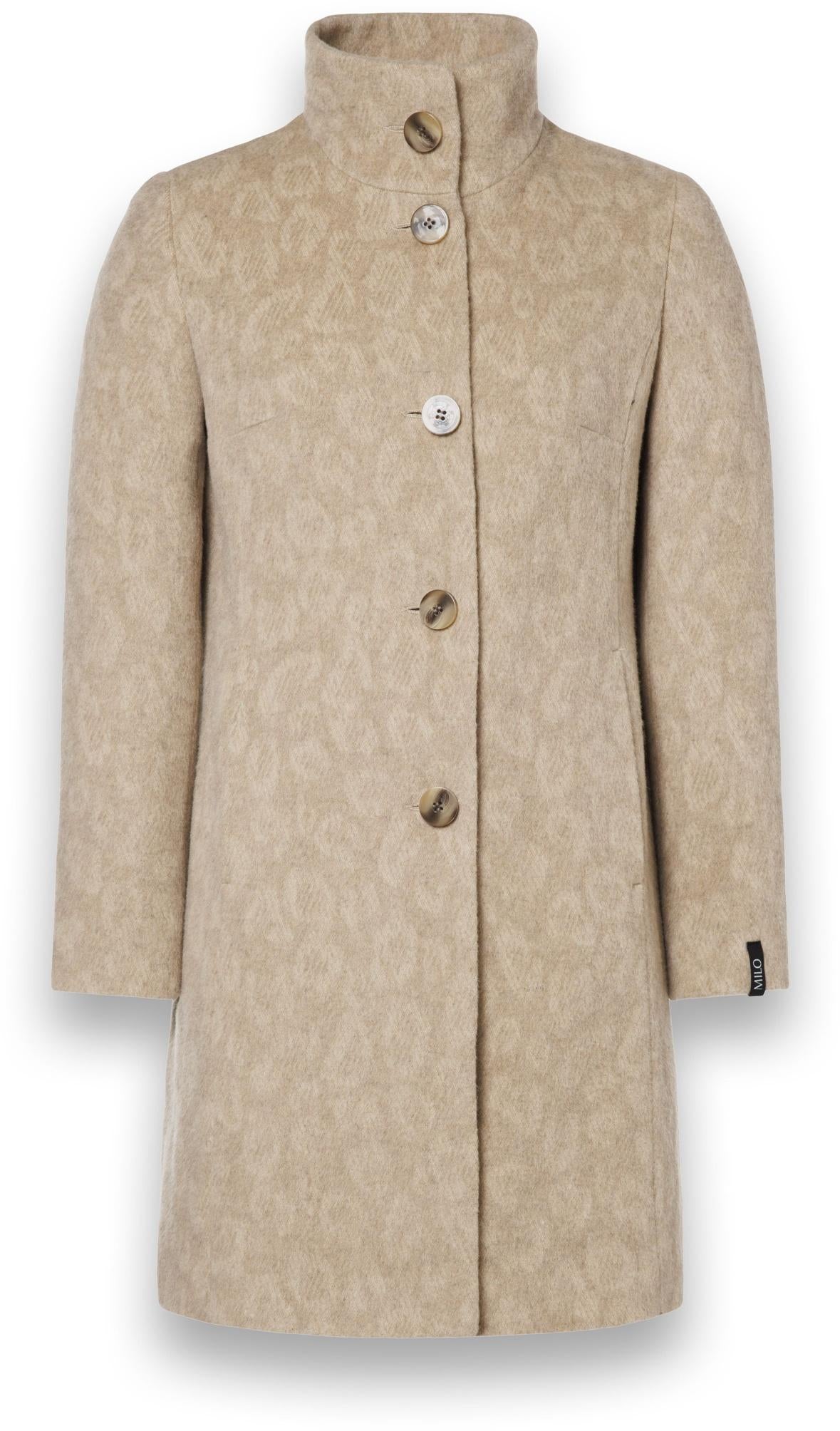 MC.607.31.243 - Flora wollen coat met ingeweven dessin 90cm