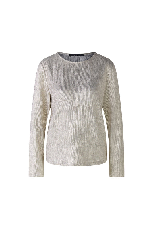 89104 - Soepele metallic top langemouw