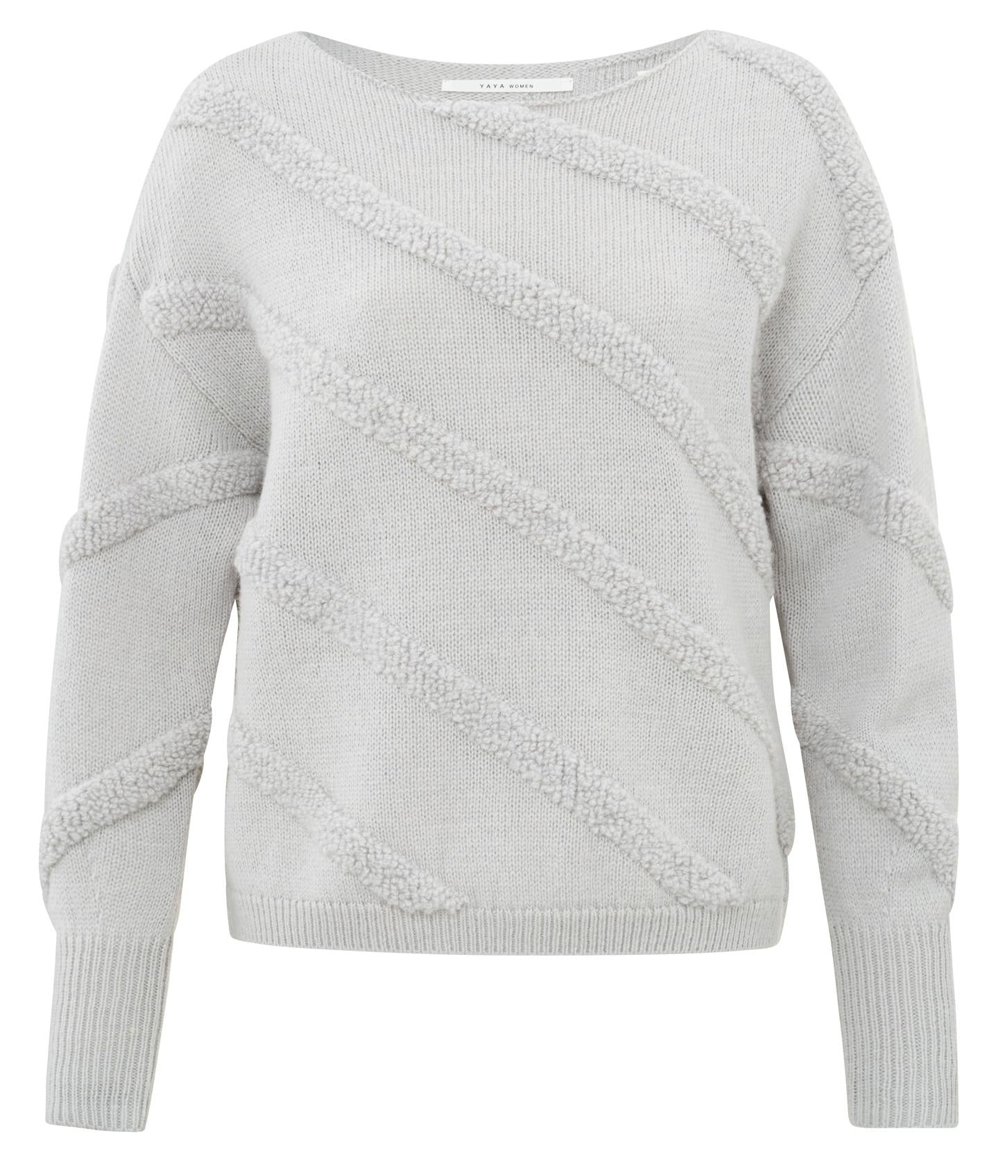 01-000379-409 - Wolmix pullover met textuurdessin