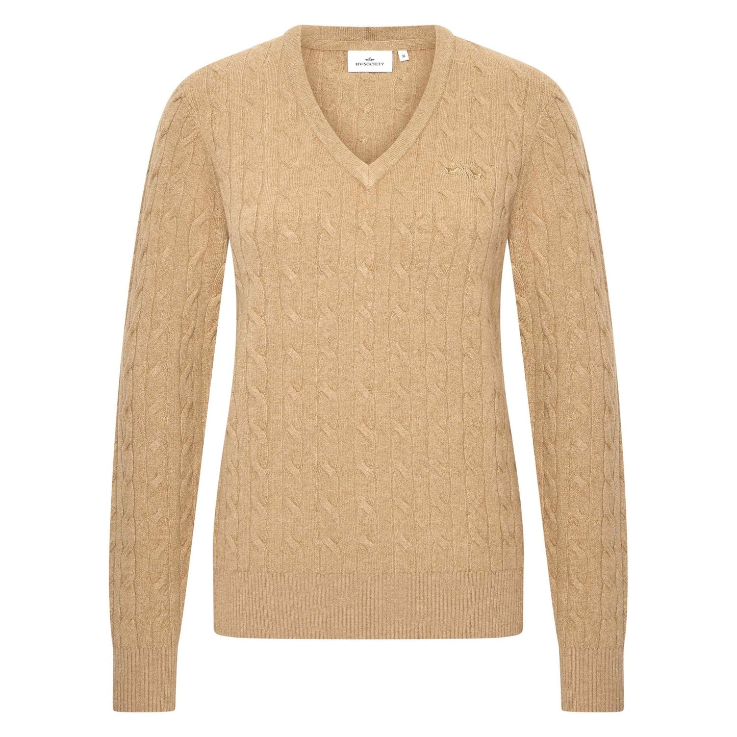 Celia - Pullover met v-hals en kabels