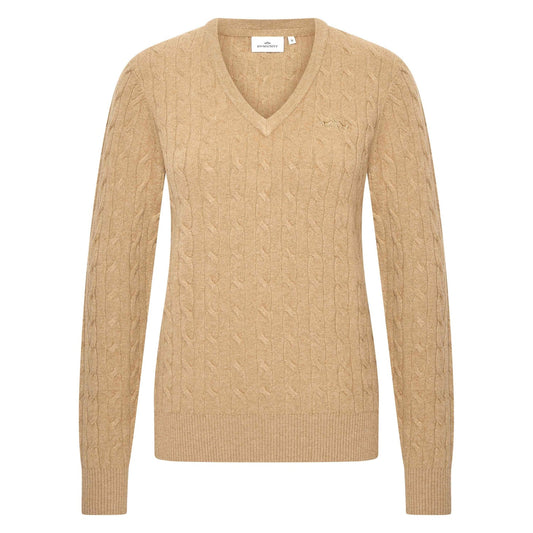 Celia - Pullover met v-hals en kabels