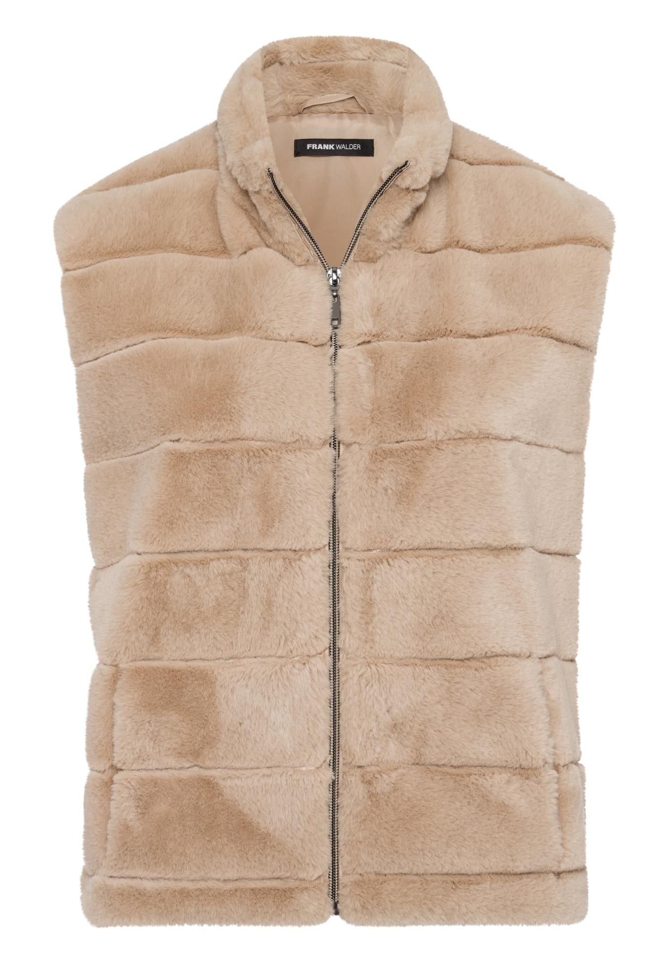 622850 - Faux fur gillet met rits