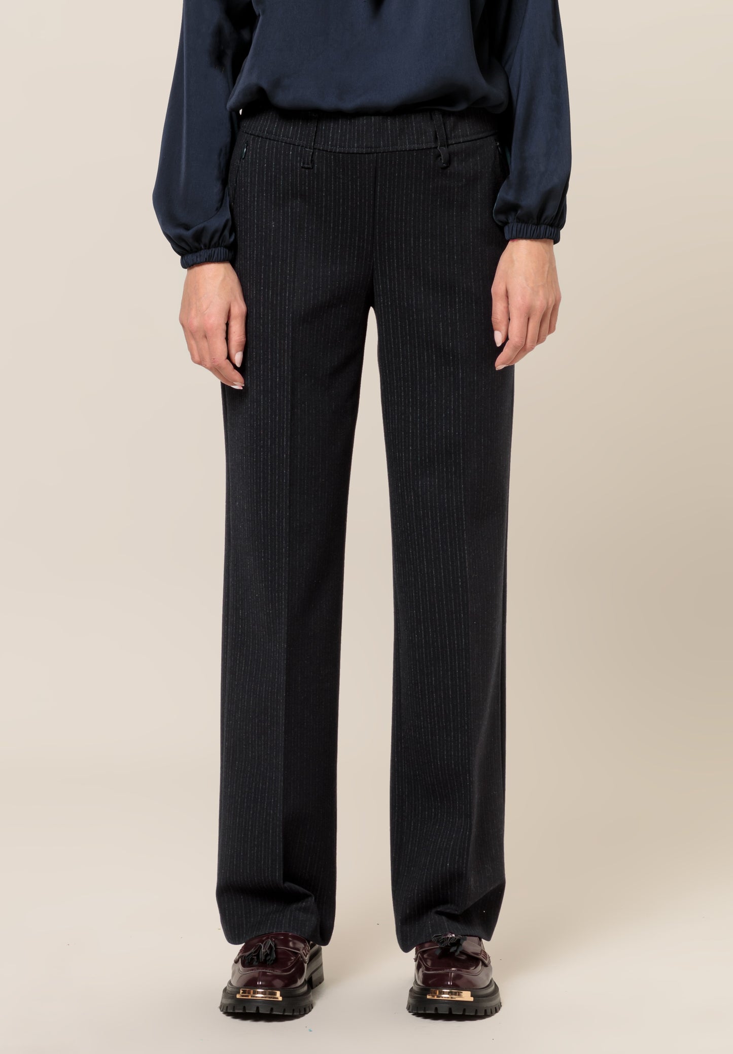 40200 - Rechte suit pantalon met krijtstreep