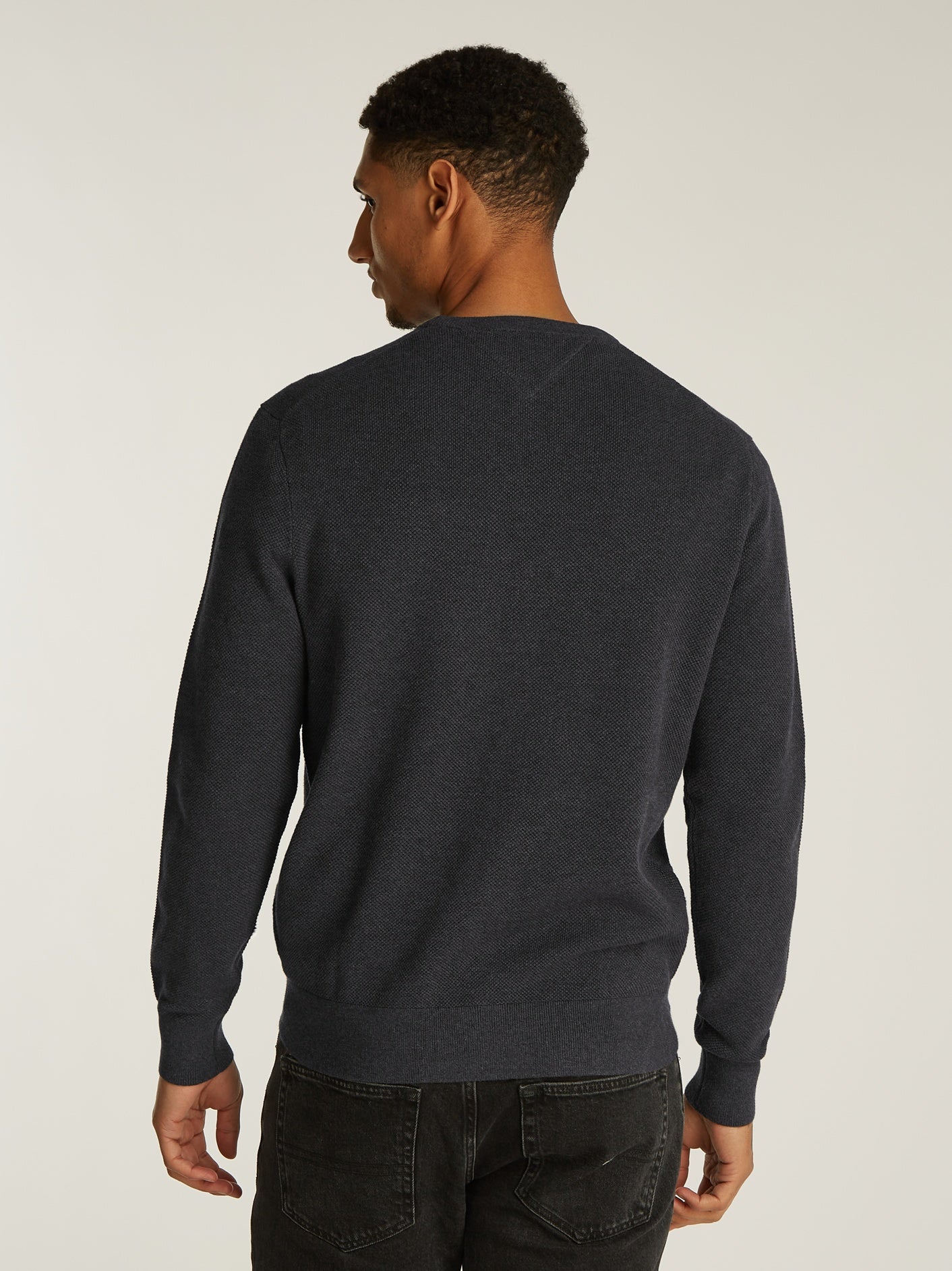 MW0MW36347 - Pullover ronde hals in stuctuur brei