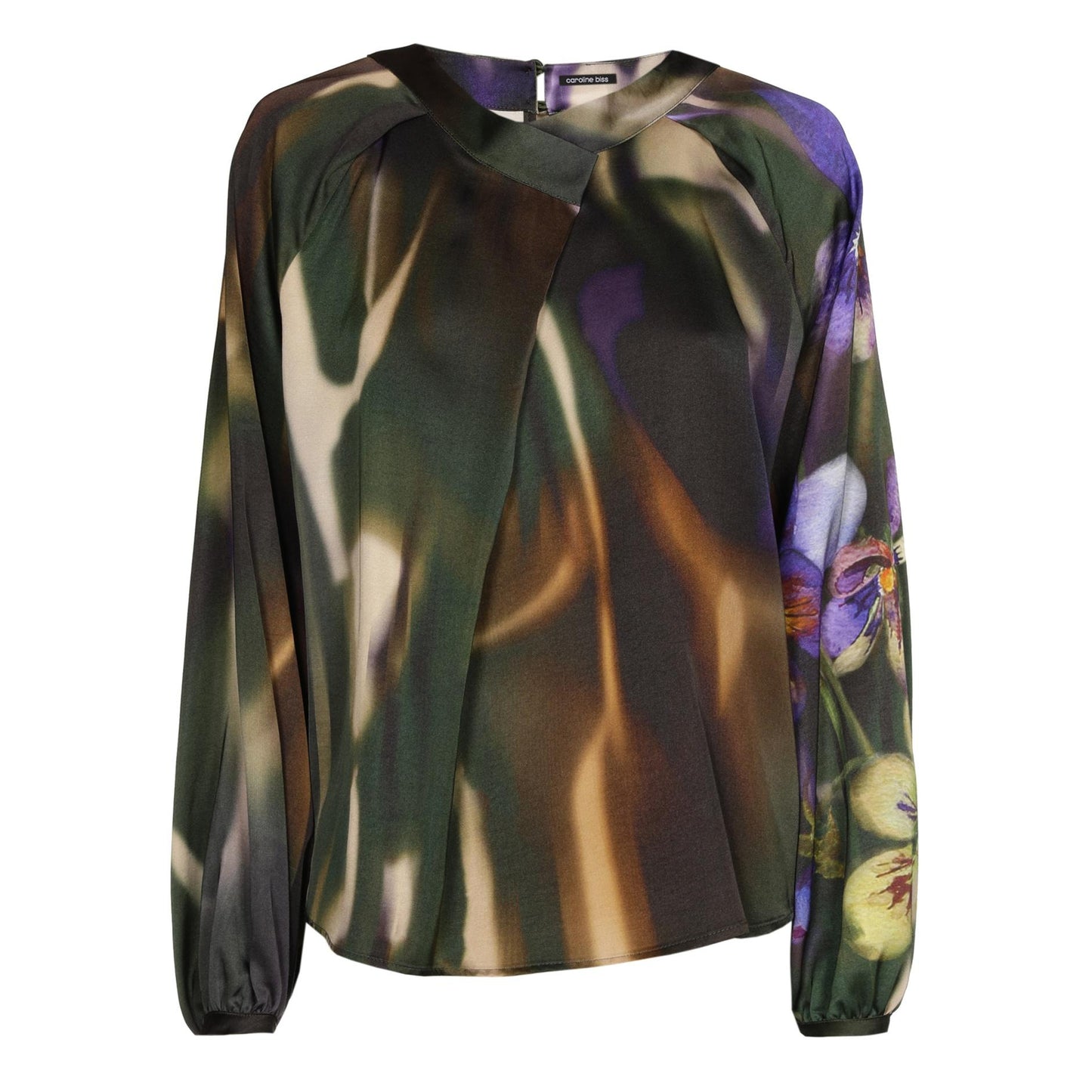 4643 - Blousetop met foto bloem dessin