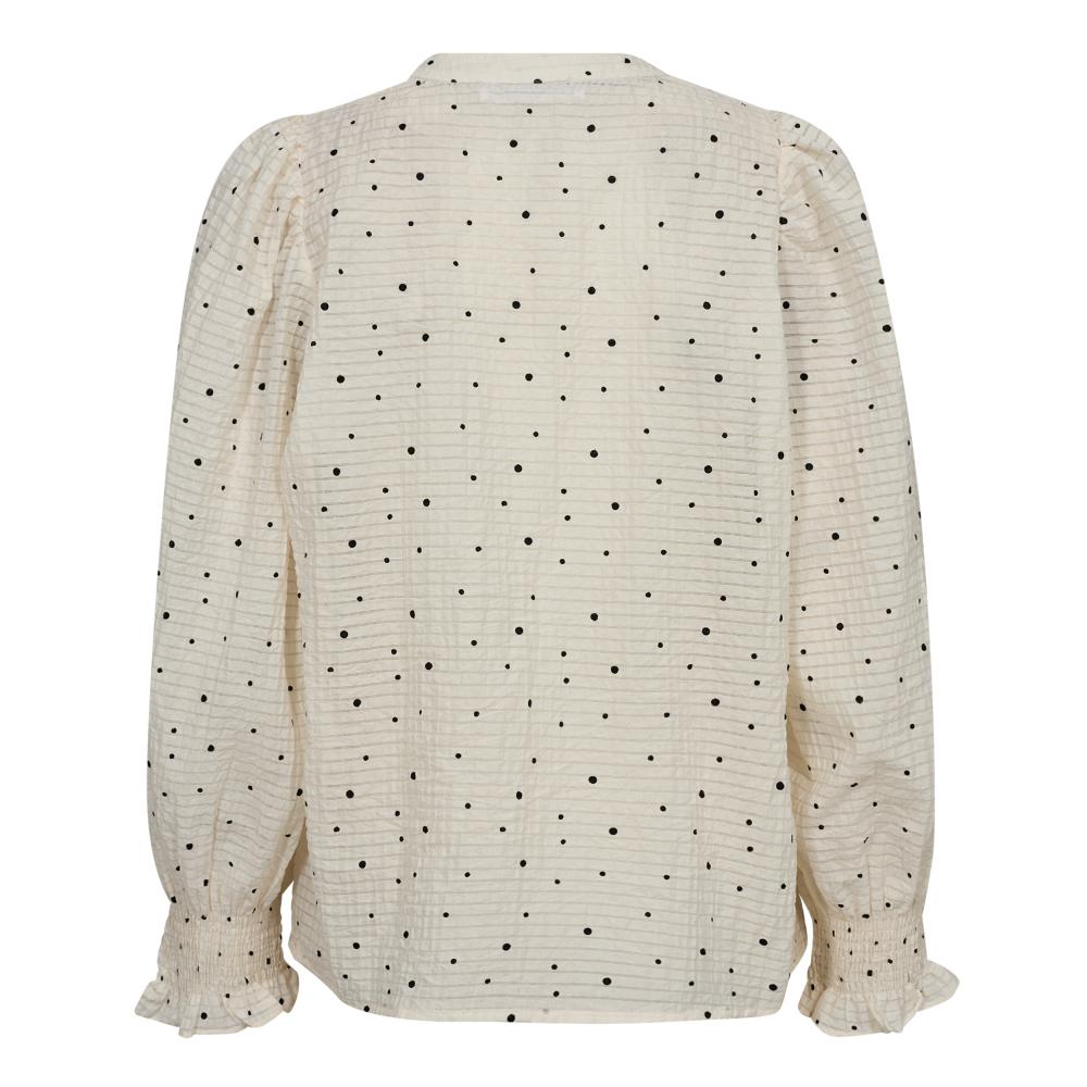 35552 - Tess dot blouse met pofmouw en stippen