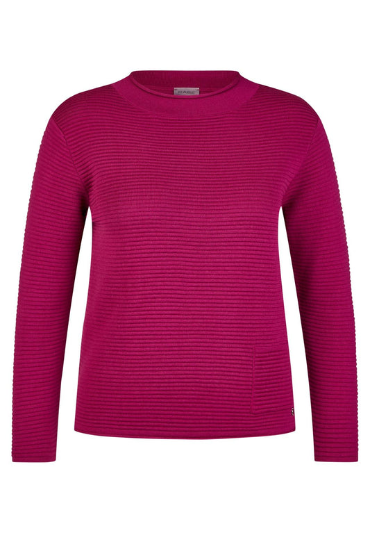 53-123613 - Uni ribgebreide pullover met turtlehals